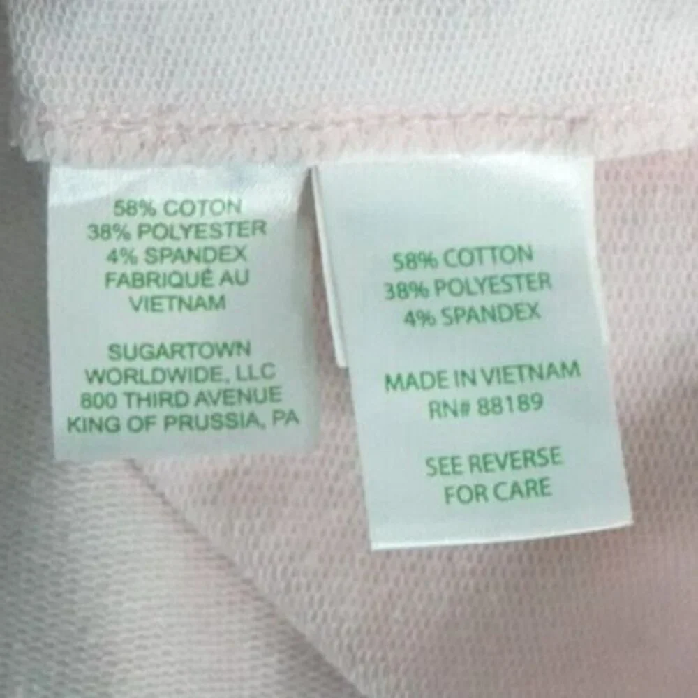 Lilly Pultizer Pink Long Sleeve Golden Logo Button Mock Turtle Neck Sweatshirt S